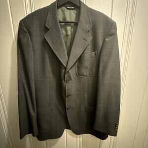 Luciano Barbera Dark Green Sport Coat Blazer Sz 52R/42